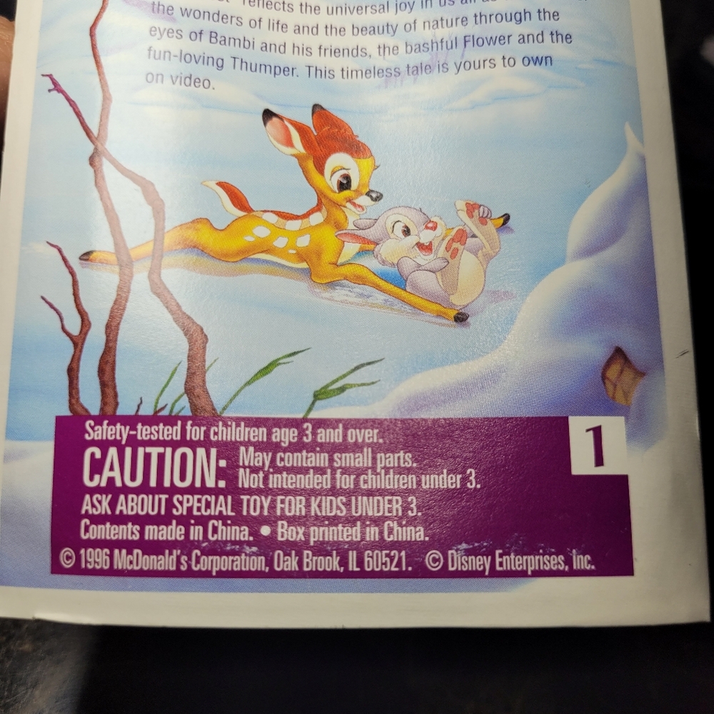 Walt Disney's Masterpiece Bambi VHS - Picture 5 of 5